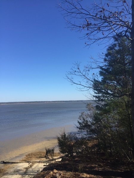 Enjoy this view of the York River and the access to the beach from the Mattaponi Trail.