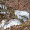 Waterfall #2 easily freezes over in the winter.