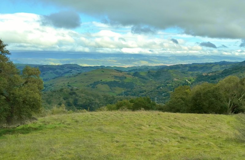 Enjoy this view of the countryside south of San Jose from the top of Church Hill, the site of the miners' old English Camp Church.