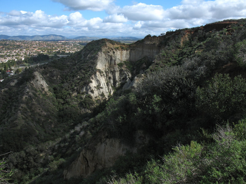 This cliff is off to the northeast with Clews Ranch behind it.