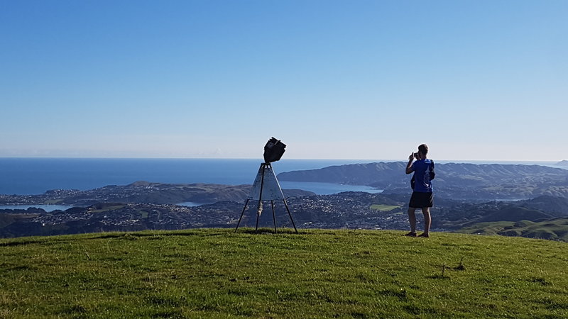 View from Round Knob out to the Northern bays of Porirua abnd the Pauatahanui Inlet.