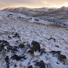 A view to the west of the plateau and Warner Peak on a chilly evening. Photo by Bob Lebens.