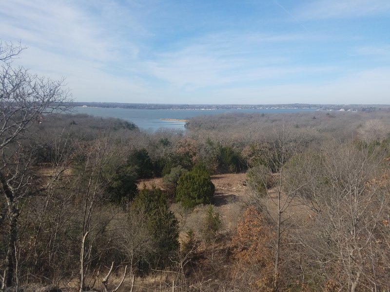 The prize for taking a quarter-mile journey along the Overlook Trail is a spectacular view across Eagle Mountain Lake.