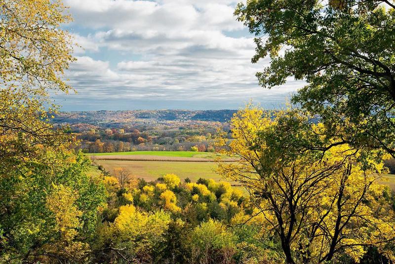 Cooke Overlook offers spectacular views as the trees erupt in their warm fall colors.