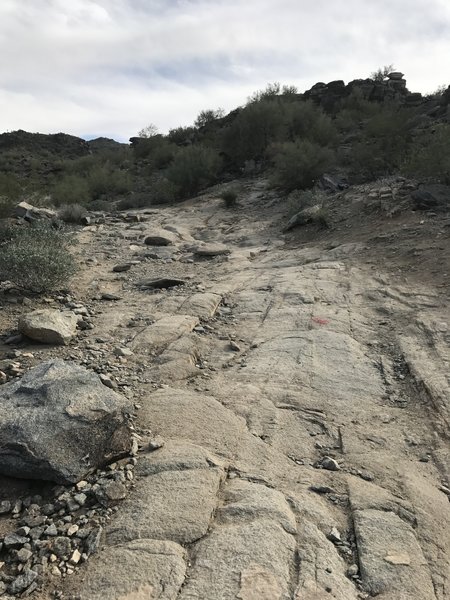 Looking up the Mormon Trail, there are several places where the trail is a rock bed.