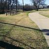 The trail is smooth as it passes by Mark Twain Elementary.