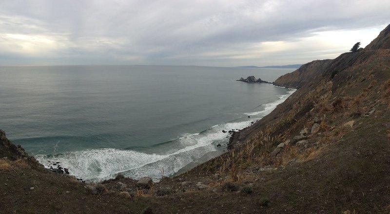 Enjoy the sounds of the surf and sweeping views from the Devil's Slide Trail.