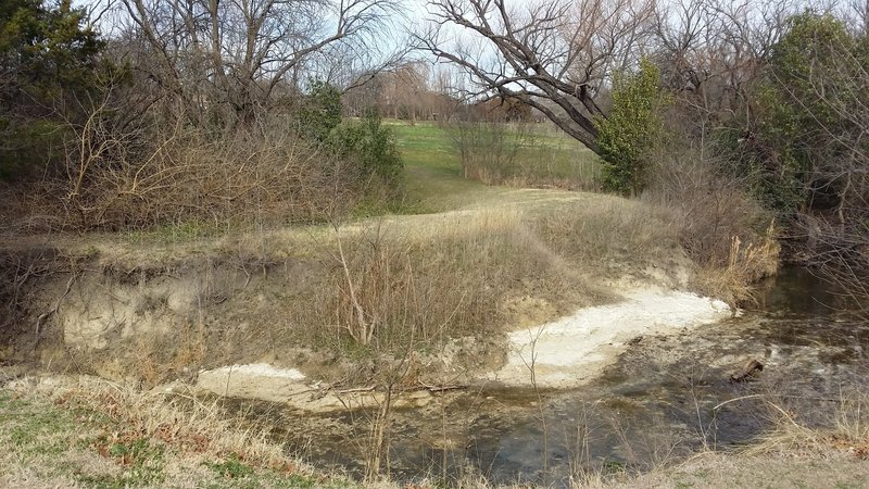 Crowley Creek meanders slowly during the winter.