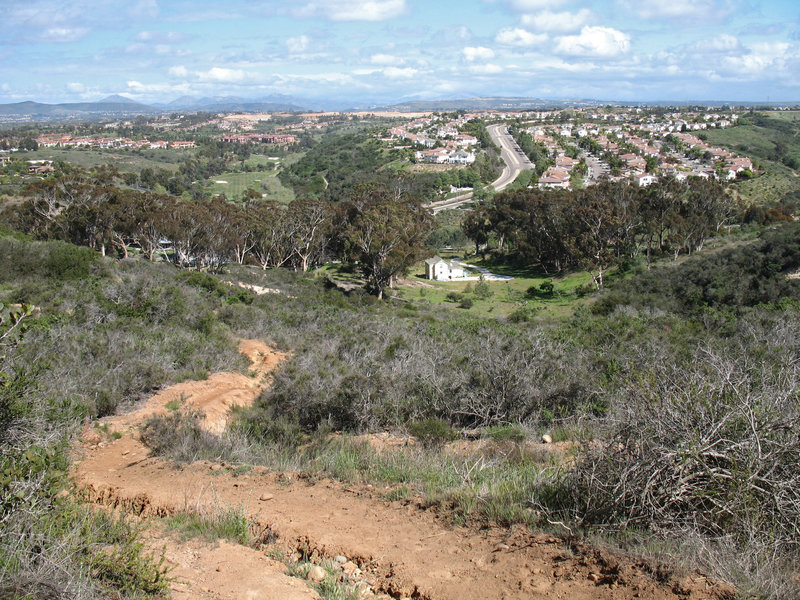 Enjoy decent views of the Katz property and Carmel Country Road along the trail.