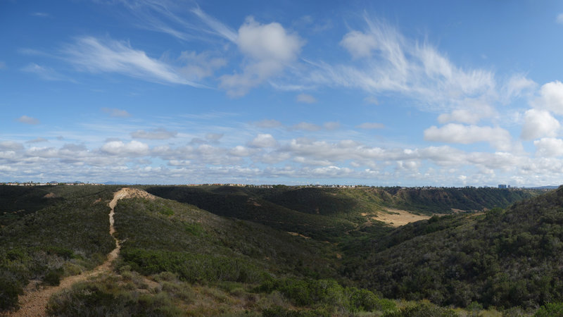 Enjoy this 120-degree panorama of Peñasquitos Canyon at the end of Shaw Valley Trail.