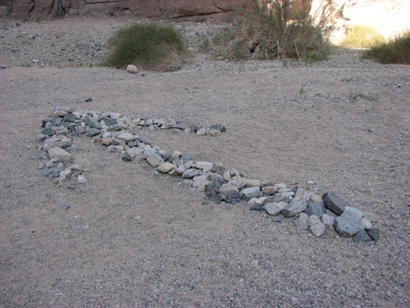 You'll see these randomly on the trail to indicate where to go.