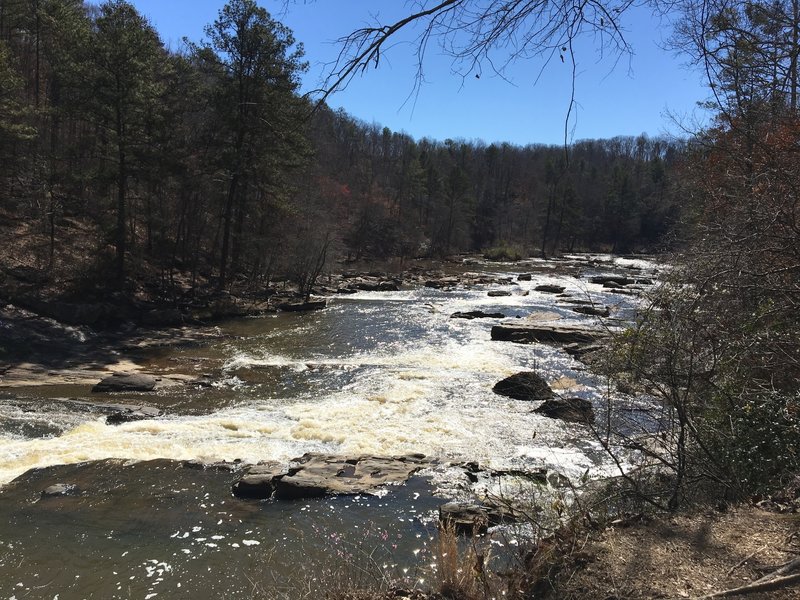 Red Trail follows Sweetwater Creek in its namesake state park.