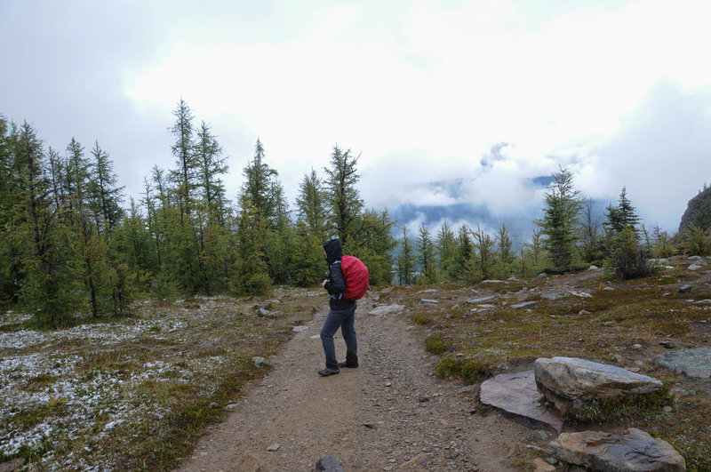 We had less than ideal weather on the Saddleback Trail, but it was still a nice hike!