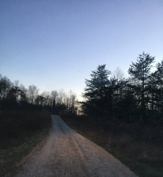 Hatton Ridge Road heads toward the cemetery.