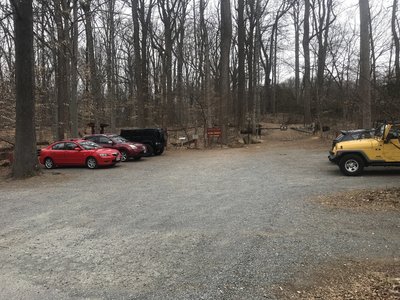The east parking lot provides ample space to park.