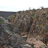 The Kite Trail traverses along these craggy cliffs.