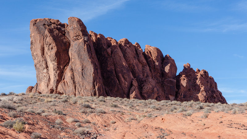 Expect to see huge rock formations along the Fire Wave Trail.