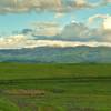 Looking northeast from the Pueblo Trail, Mt. Hamilton (4,265 ft) stands in the distance with rare snow on it.