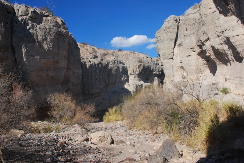 Tuff Canyon offers an exciting look into the area's volcanic history.