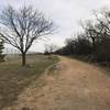 The former Fort Wolters is located on the north side of the trail.