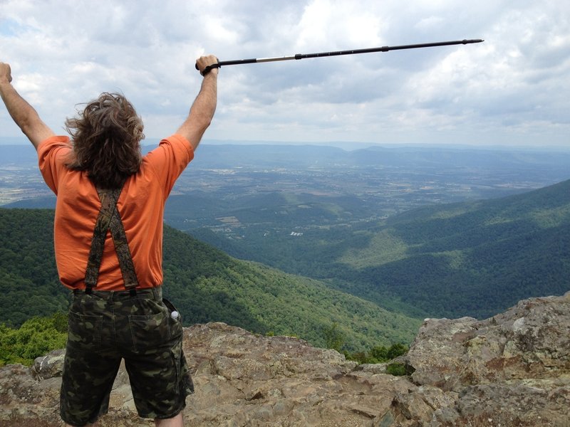 Let out a well-deserved celebration on Hawksbill Summit (4,050ft).