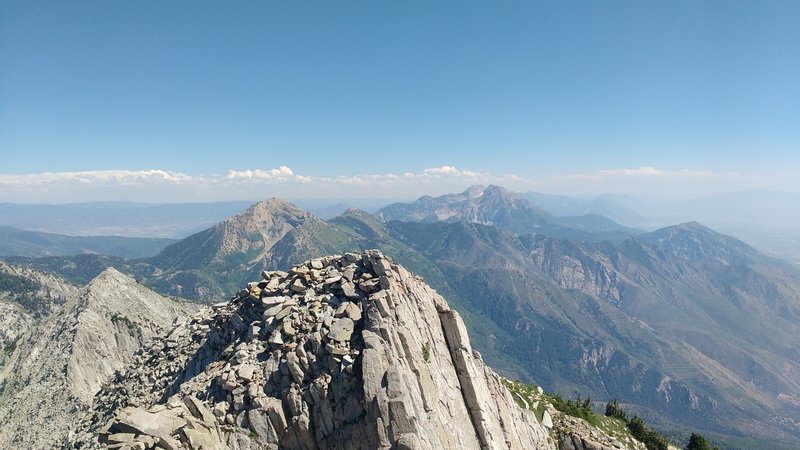 Enjoy phenomenal views looking south from Lone Peak.