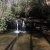Enjoy a small waterfall area near the beginning of the Table Rock Trail.