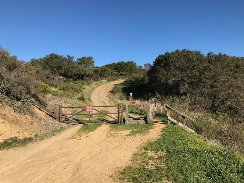 This gate leads back into the preserve from just outside the boundary on Bohlman Road.