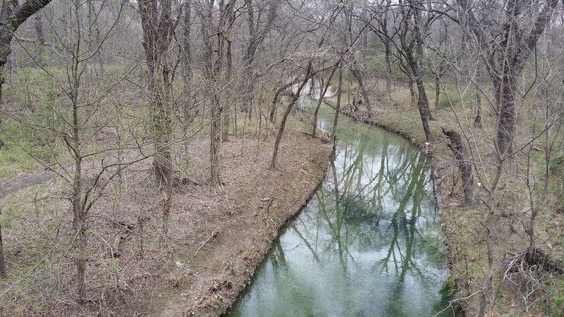 The gentle, winding Russell Creek is the spine of this greenbelt area.