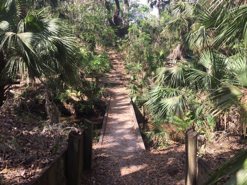 A small footbridge aids your passage across the Addison Canal.