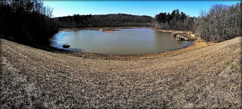 Chicopee Lake – the 10K and Half-Marathon cross the dam overlooking the lake.