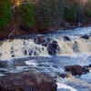 Water cascades over Two Step Falls on the Baptism River.