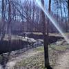 The lower trail follows along the creek.