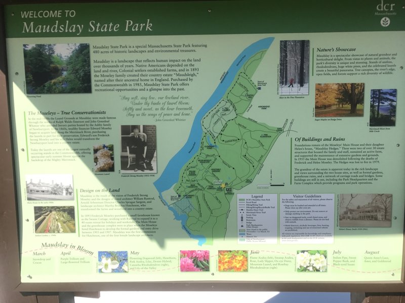 An information kiosk near the parking area gives you insight into the park's trails, history, and flora/fauna.