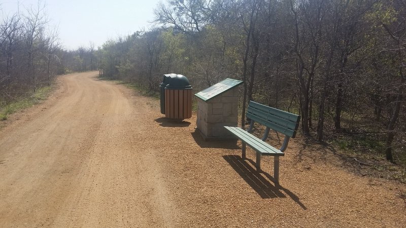 A nice rest area located along the trail provides a good chance to relax and catch up on information about the local habitat.