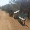 A nice rest area located along the trail provides a good chance to relax and catch up on information about the local habitat.