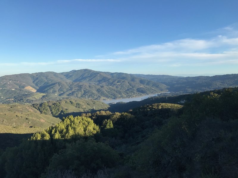 On clear days, the green mountains and the blue of Lexington Reservoir make for great photos, especially late in the day.