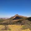 Emory Peak stands guard over the Chisos Basin in the background.