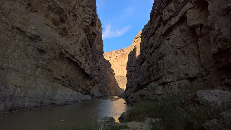 Inside Santa Elena Canyon, this is the view looking to the west.