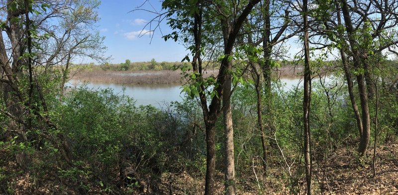 Enjoy a pleasant view of the river right from the trail.