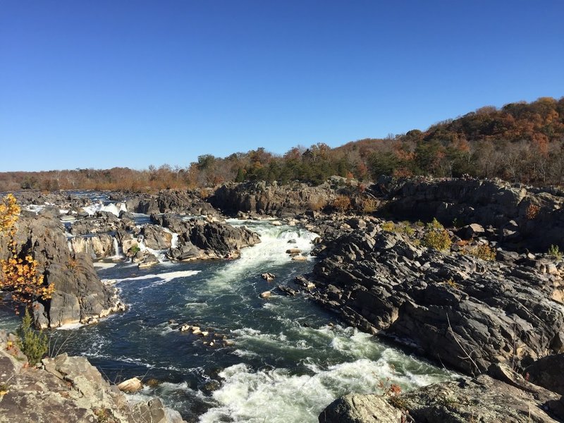 Great Falls Overlook offers an interesting look into the river's carved path through the rock.