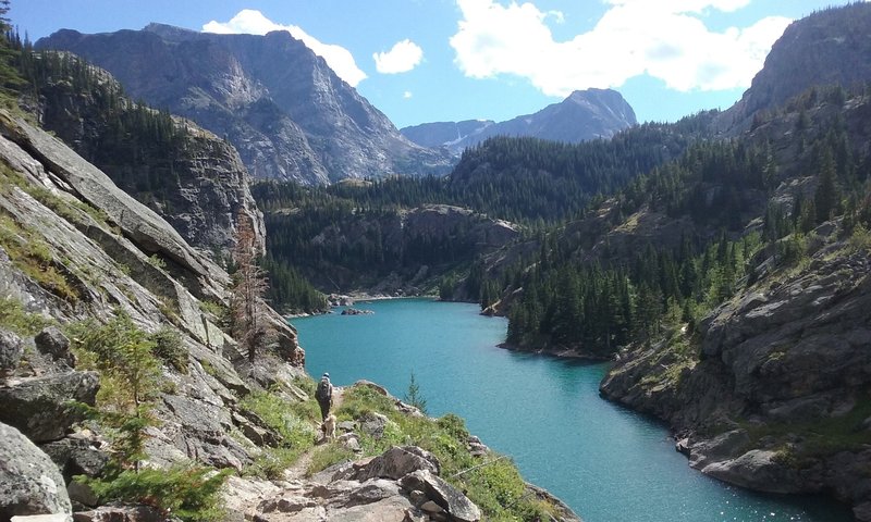 This will be your first glance at Elk Lake heading southeast on The Beaten Path!