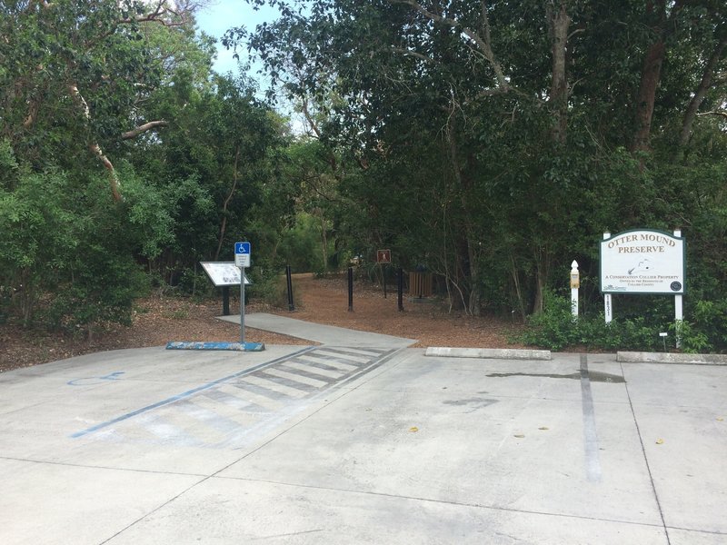 The entrance to Otter Mound Preserve, off West Inlet Dr., is in the Indian Hills section of Marco Island.