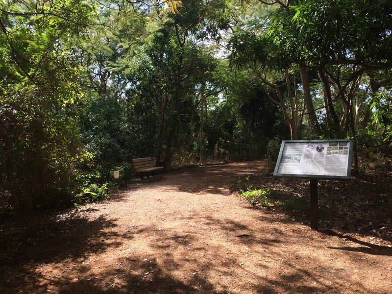 Interpretive signs along the trail tell the story of Otter Mound Preserve.