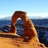 On the last day of 2016, it was actually sunny and somewhat warm at Delicate Arch.