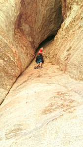 If you're interested, free climb up this crevasse for a new view of the canyon!