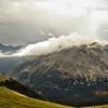 Clouds roll over the mountains across Trail Ridge Road.