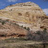 Multi-colored sandstone is abundant along the Escalante River.