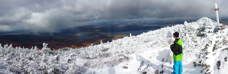 October brings snow to West Peak in Maine's Bigelow Range.