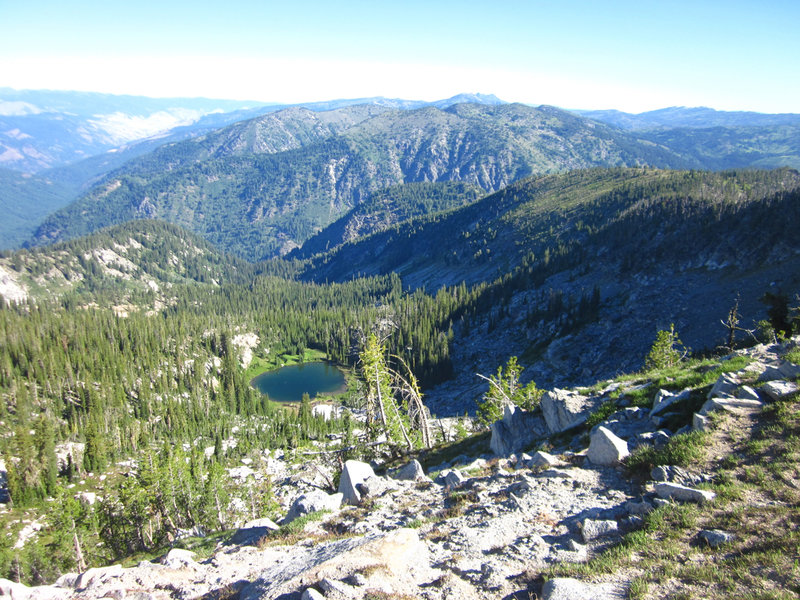 Looking north from the summit toward the Grass Mountains, Hard Butte is off in the distance.